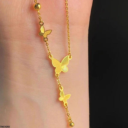 TNCH282 DGF Butterfly Stainless Steel Necklace