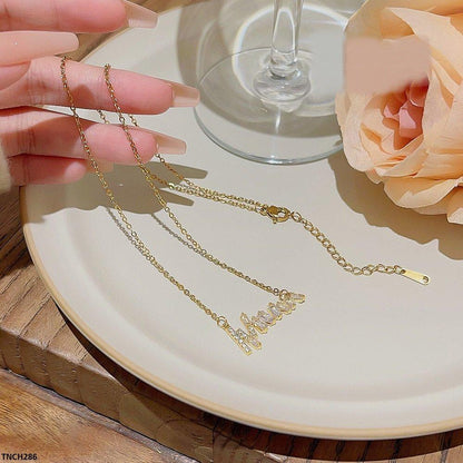 TNCH286 DDJ Baguette Layer Necklace