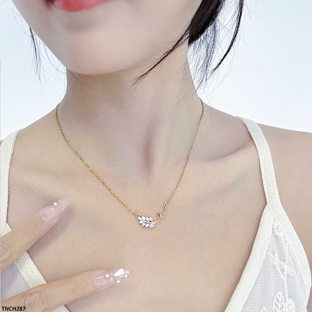 TNCH287 DDJ Leaf Necklace