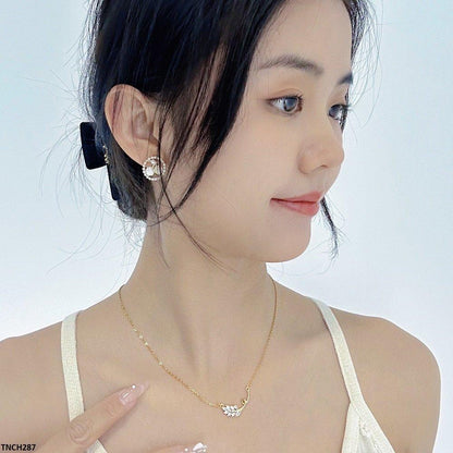 TNCH287 DDJ Leaf Necklace