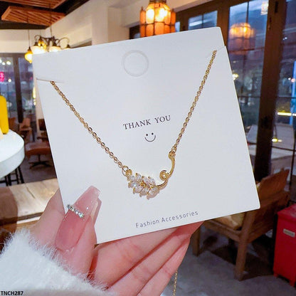 TNCH287 DDJ Leaf Necklace