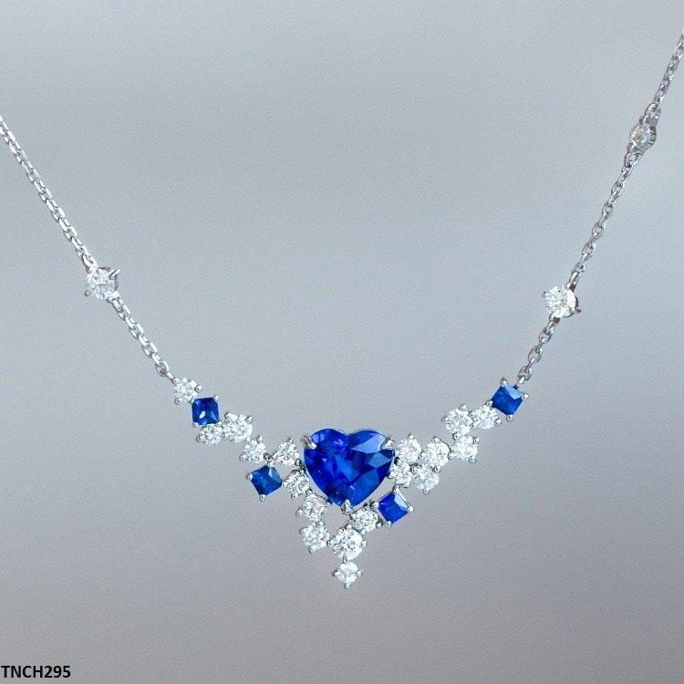 TNCH295 BJF Blue Heart Necklace