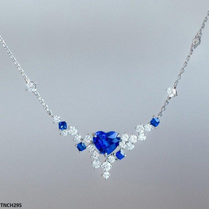 TNCH295 BJF Blue Heart Necklace