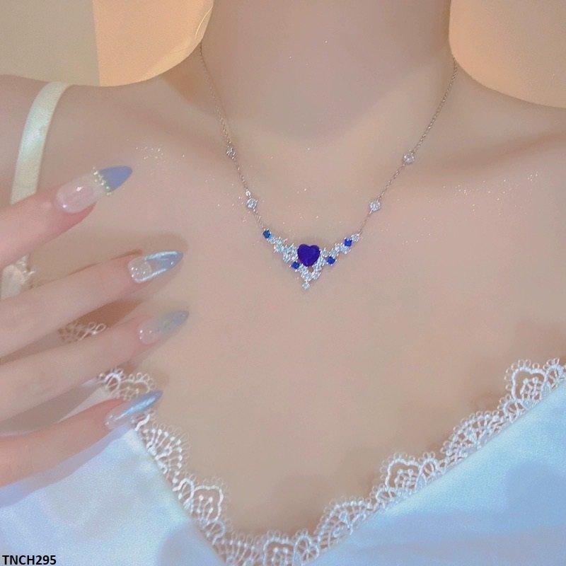 TNCH295 BJF Blue Heart Necklace