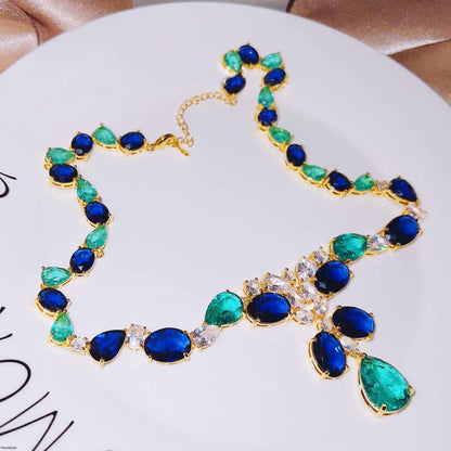 TNSH00104 GWH Oval Tear Necklace - TNSH