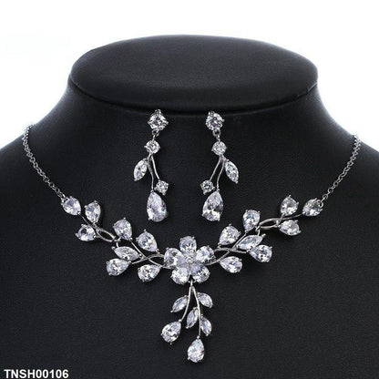 TNSH00106 BYJ Imp Tear Flower Necklace Set - TNSH