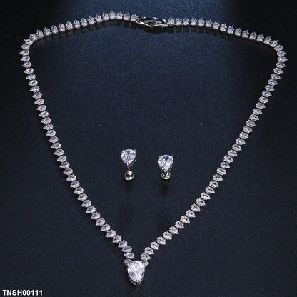 TNSH00111 BYJ Tear Stone Necklace Set - TNSH