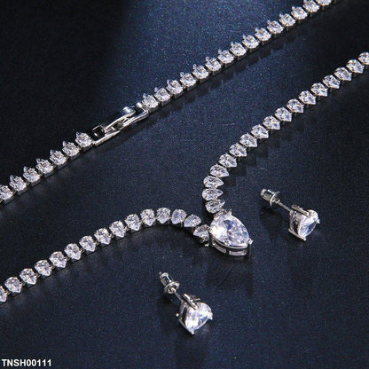 TNSH00111 BYJ Tear Stone Necklace Set - TNSH