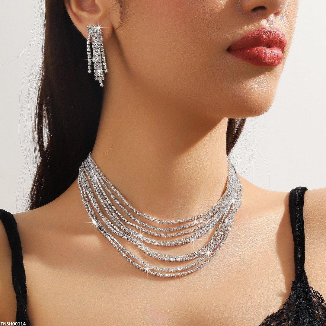 TNSH00114 YJJ Tessels Layered Necklace Set -TNSH