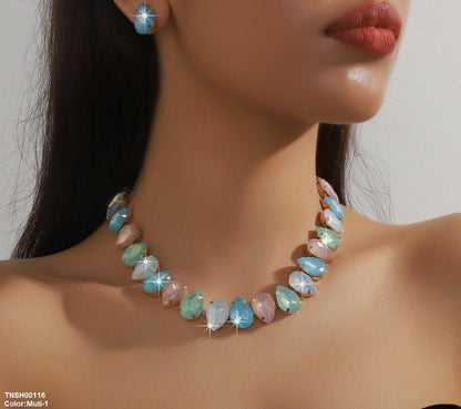 TNSH00116 YJJ Imp Tear Necklace Set - TNSH