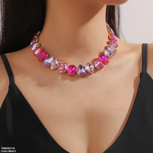 TNSH00116 YJJ Imp Tear Necklace Set - TNSH