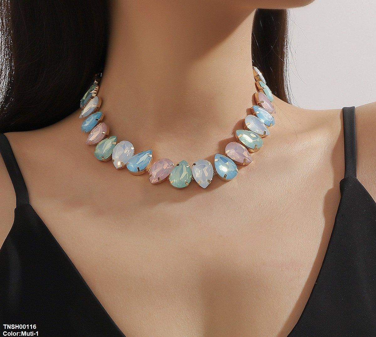 TNSH00116 YJJ Imp Tear Necklace Set - TNSH