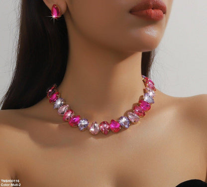 TNSH00116 YJJ Imp Tear Necklace Set - TNSH