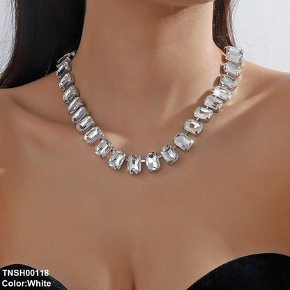 TNSH00118 YJJ Rectangle Link Necklace - TNSH
