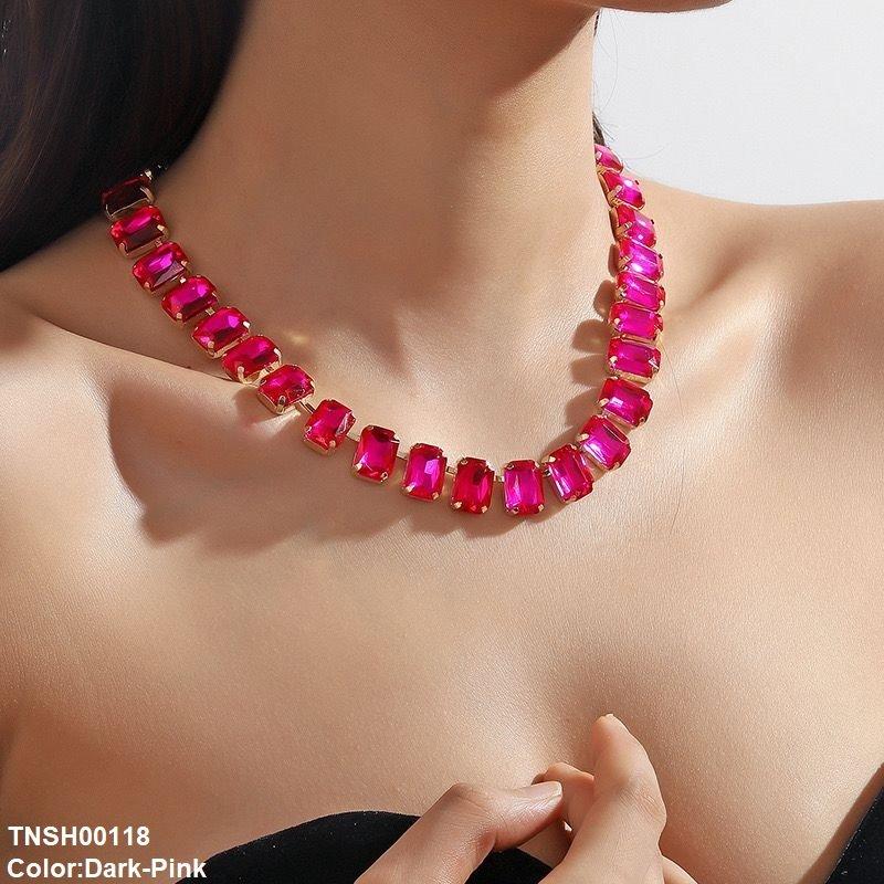 TNSH00118 YJJ Rectangle Link Necklace - TNSH
