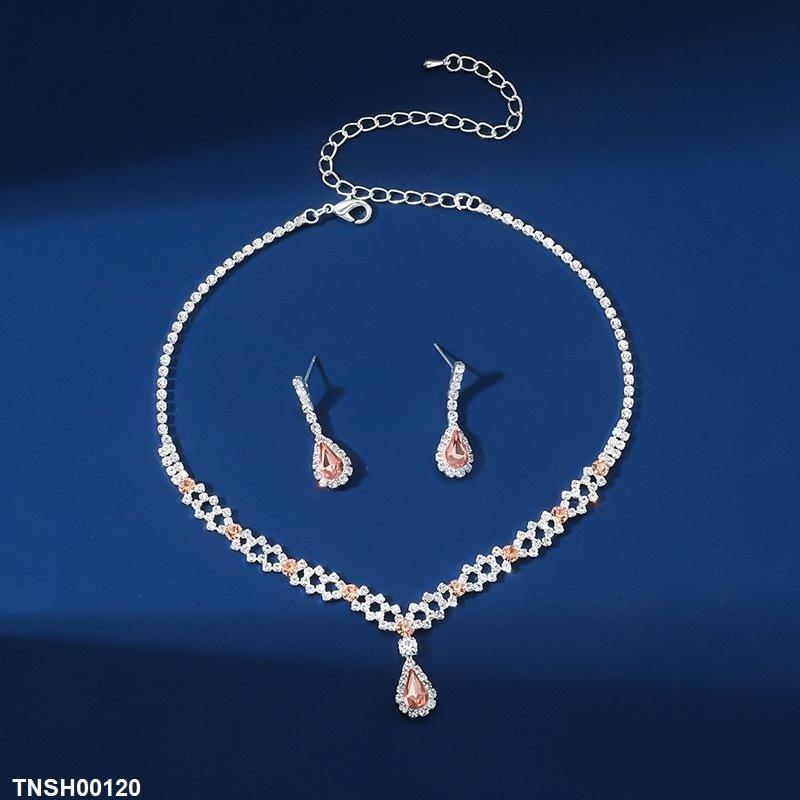 TNSH00120 YJJ Tear Drop  Necklace Set - TNSH