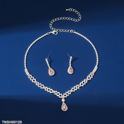 TNSH00120 YJJ Tear Drop  Necklace Set - TNSH