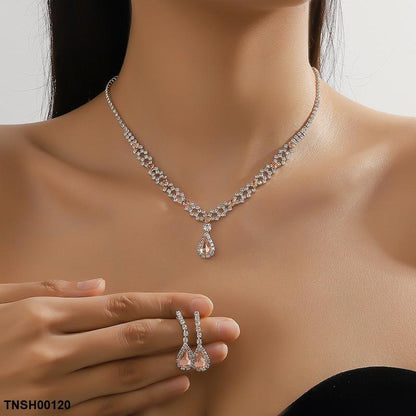 TNSH00120 YJJ Tear Drop  Necklace Set - TNSH