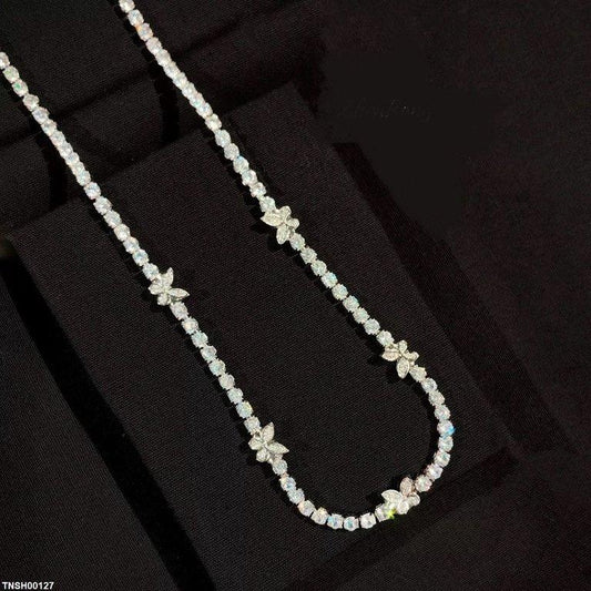 TNSH00127 GWH Butterfly ZIRCON Necklace  - TNSH