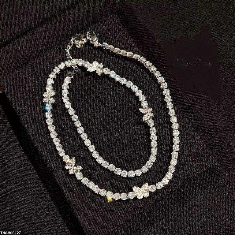 TNSH00127 GWH Butterfly ZIRCON Necklace  - TNSH