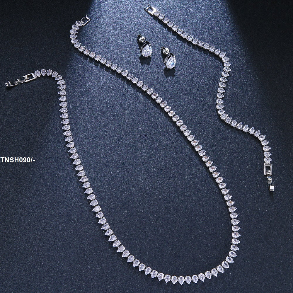 TNSH090 BYJ Pear Shape Necklace Set