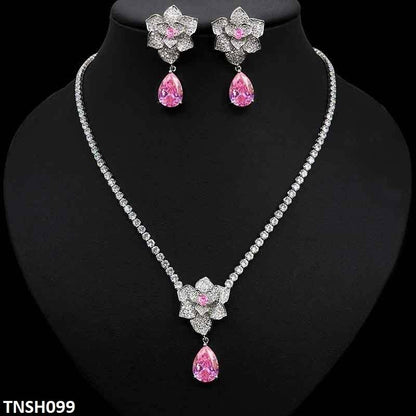 TNSH099 DNG Flower Tear Necklace Set