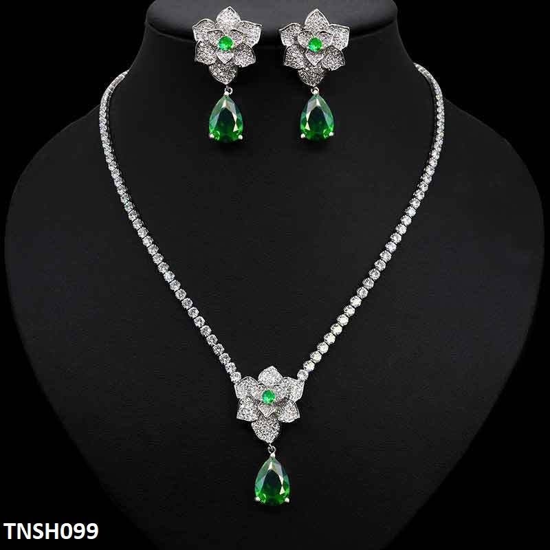 TNSH099 DNG Flower Tear Necklace Set