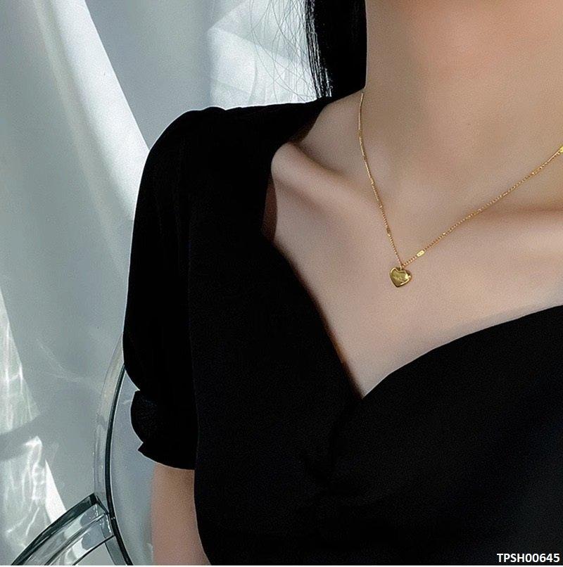 TPSH00645 DGF Stainless Steel Heart Pendent - TPSH