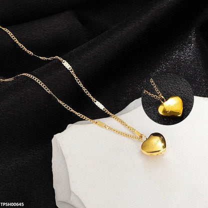 TPSH00645 DGF Stainless Steel Heart Pendent - TPSH