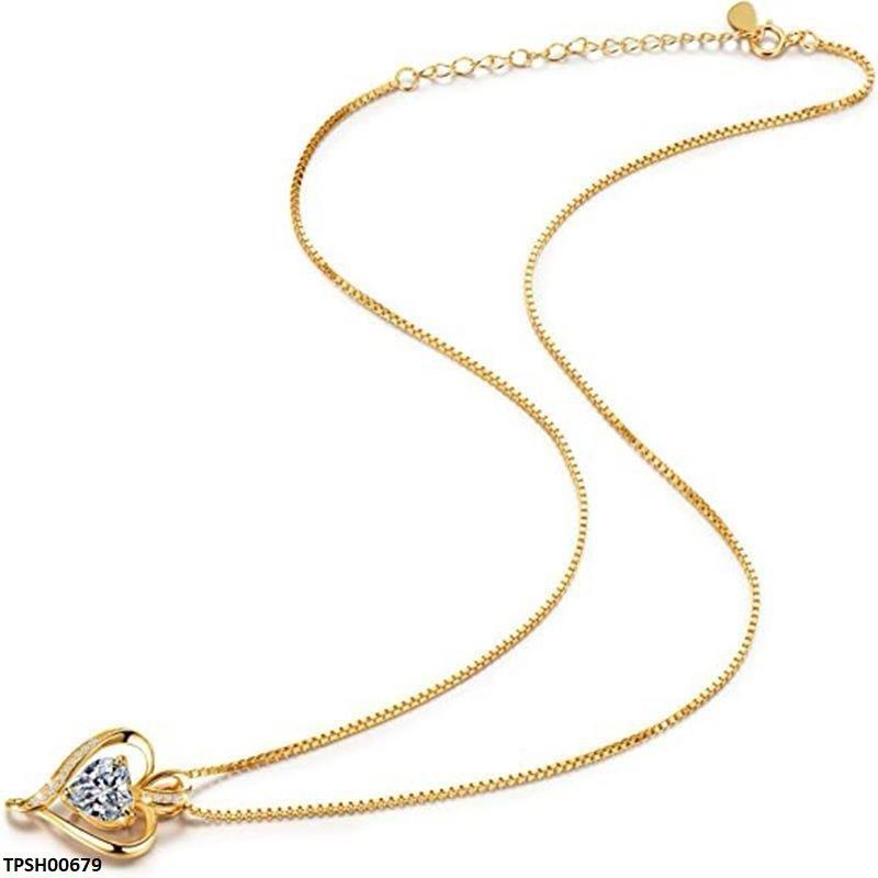 TPSH00679 CSH Double Heart Pendant With Chain - TPSH