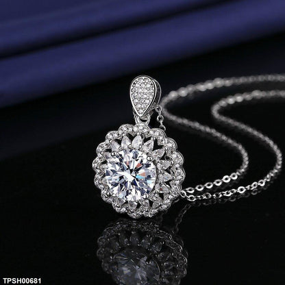 TPSH00681 BLX Round Stone Pendant With Chain - TPSH