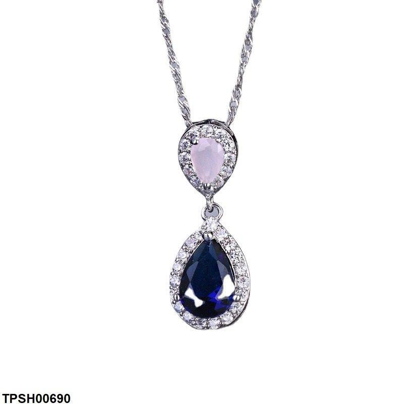 TPSH00690 BYJ Double Tear Pendant With Chain - TPSH