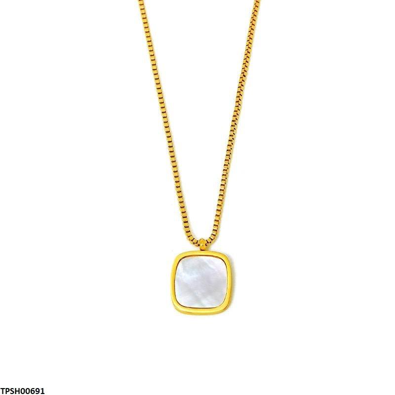 TPSH00691 WNS Elegant Square Shell Pendant - TPSH
