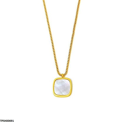 TPSH00691 WNS Elegant Square Shell Pendant - TPSH