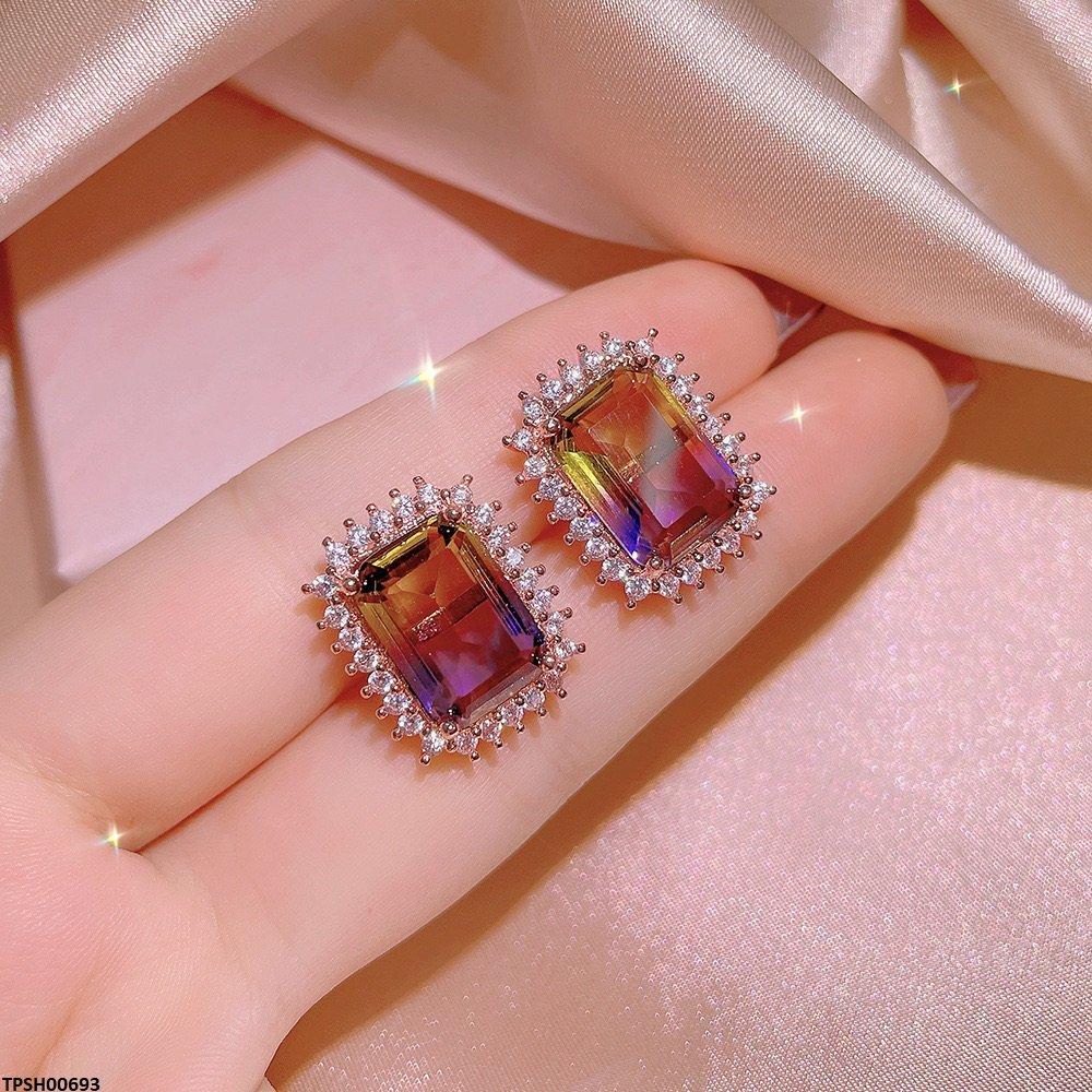 TPSH00693 KYC Rectangle Ametrine Pendant Set - TPSH