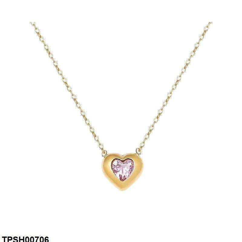 TPSH00706 DGF Heart Stainless Steel Pendent - TPSH