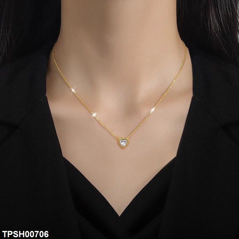 TPSH00706 DGF Heart Stainless Steel Pendent - TPSH