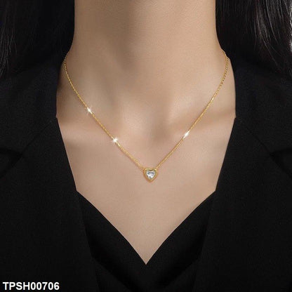 TPSH00706 DGF Heart Stainless Steel Pendent - TPSH