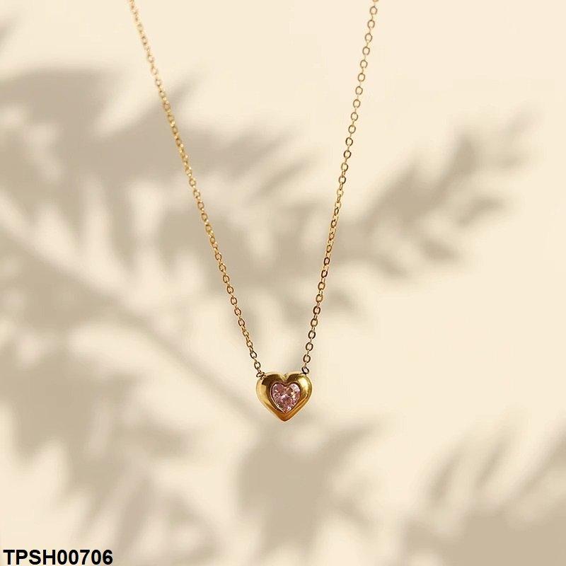 TPSH00706 DGF Heart Stainless Steel Pendent - TPSH