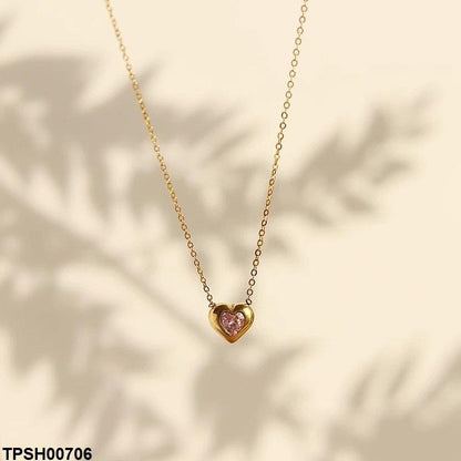 TPSH00706 DGF Heart Stainless Steel Pendent - TPSH