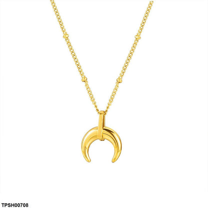 TPSH00708 DGF Stainless Steel Moon Pendant - TPSH