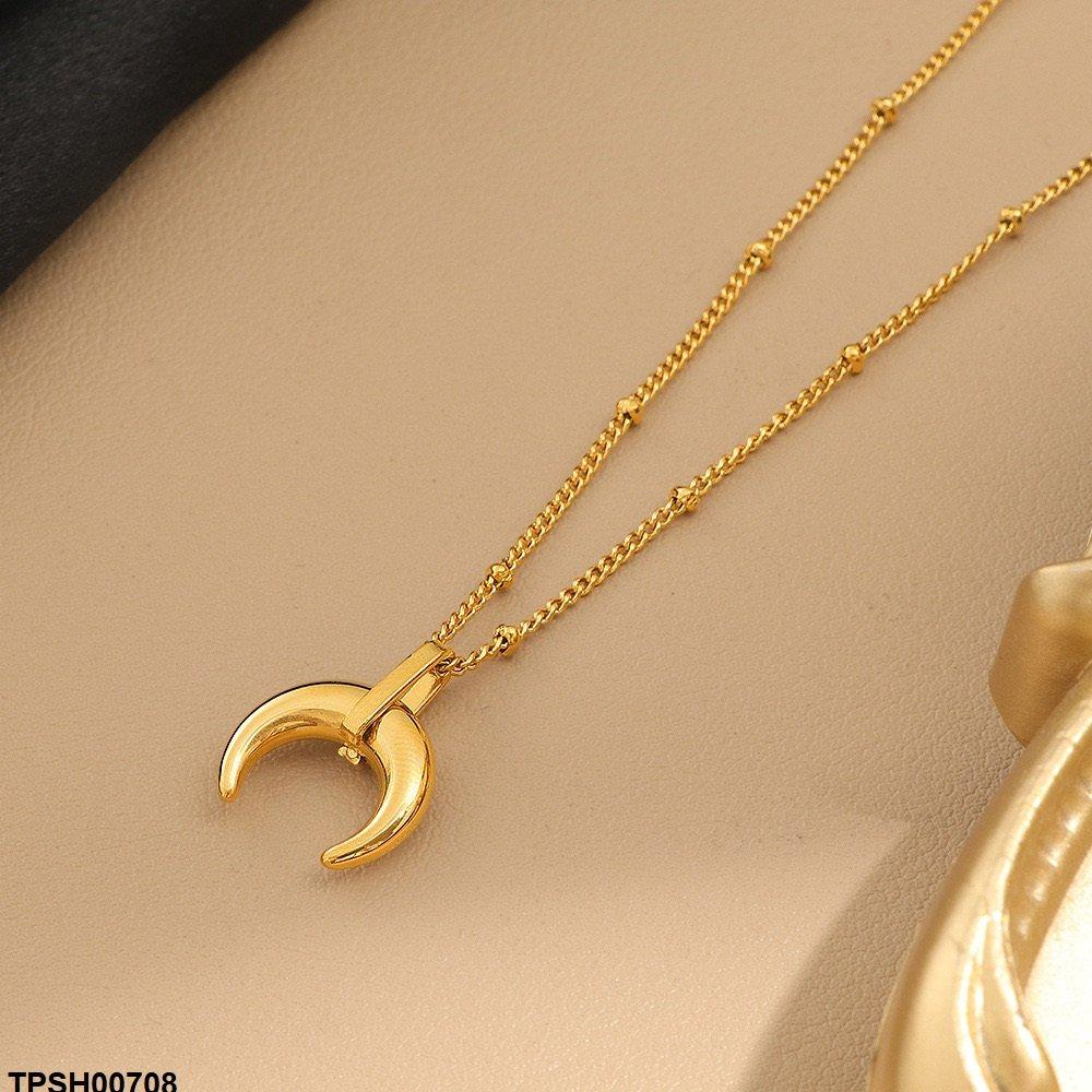 TPSH00708 DGF Stainless Steel Moon Pendant - TPSH