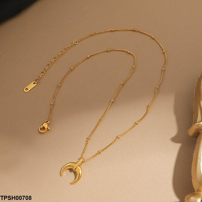 TPSH00708 DGF Stainless Steel Moon Pendant - TPSH