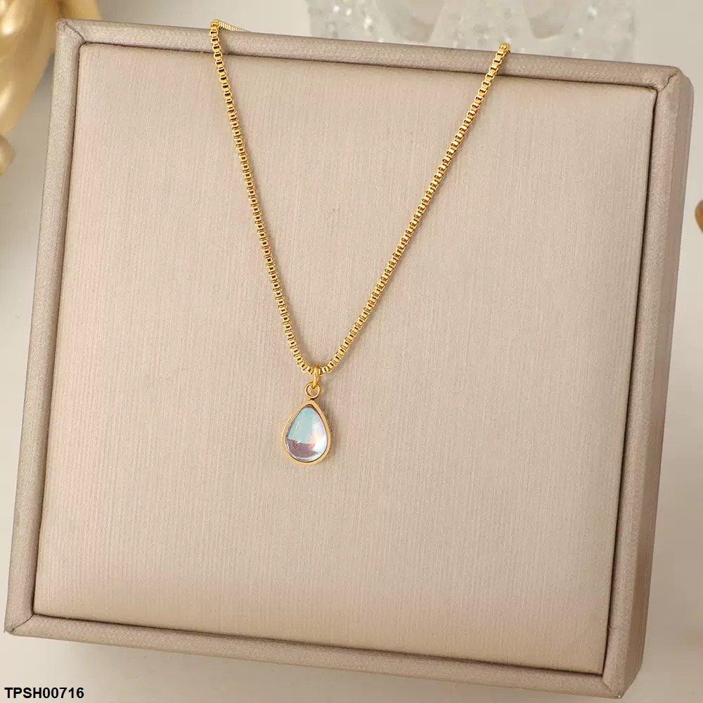 TPSH00716 DGF  Stainless Steel Tear Drop Pendant - TPSH