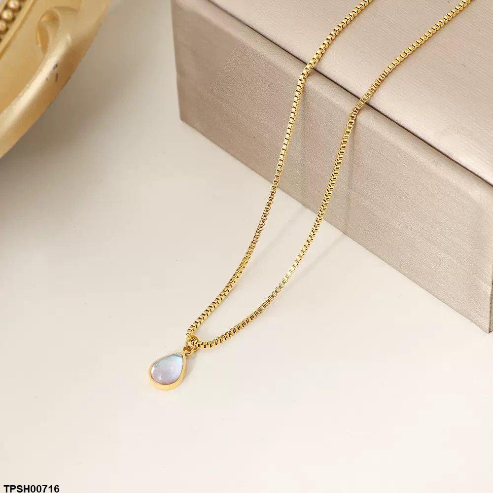 TPSH00716 DGF  Stainless Steel Tear Drop Pendant - TPSH