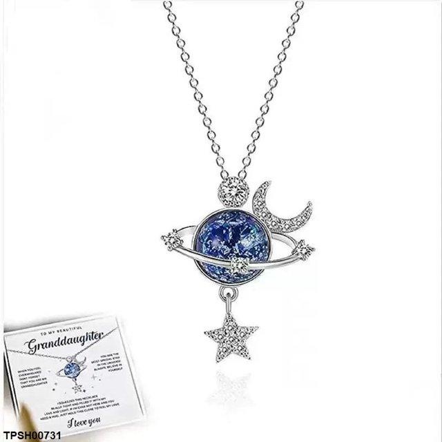 TPSH00731 JJF Moon Star Drop Pendant With Chain - TPSH