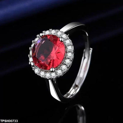 TPSH00733 JJF Round Crystal Pendent Set - TPSH