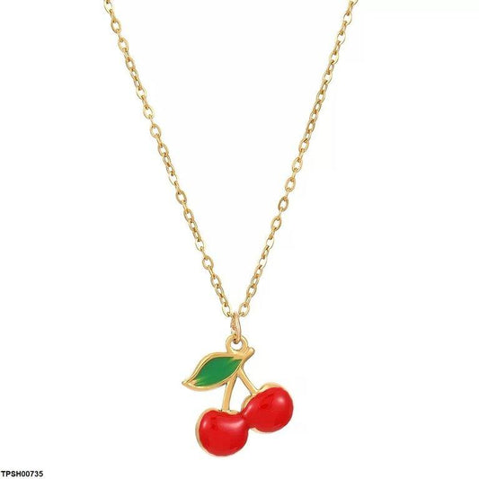 TPSH00735 QWN Cherry/Leaf Pendant - TPSH