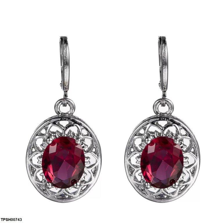 TPSH00743 YLE Oval Flower Pendant Set - TPSH