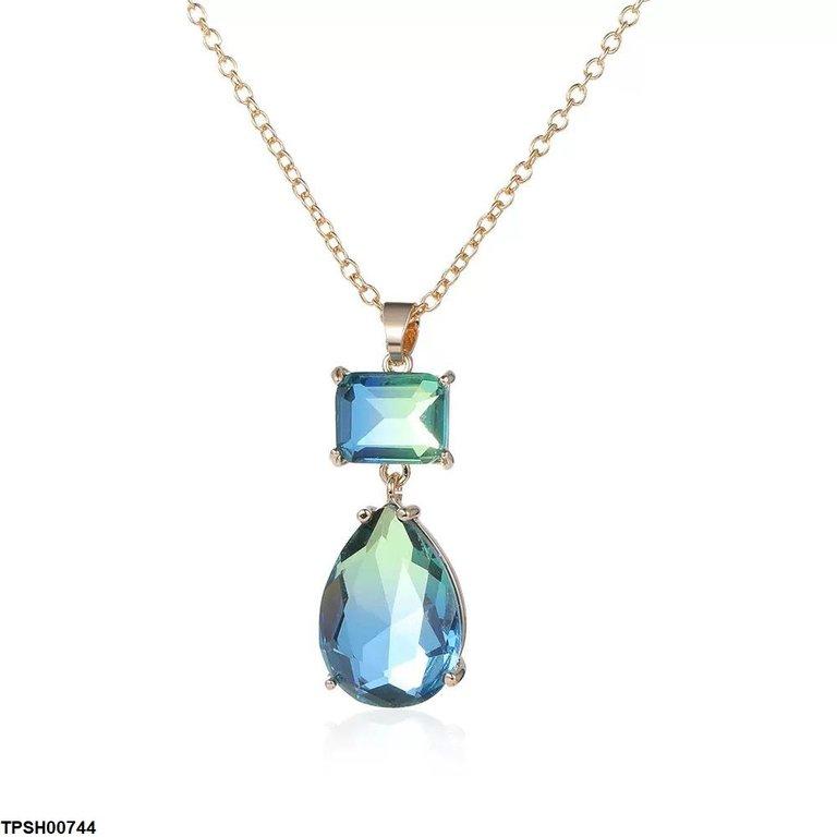 TPSH00744 YLE Square/Tear Drop Pendant Set - TPSH